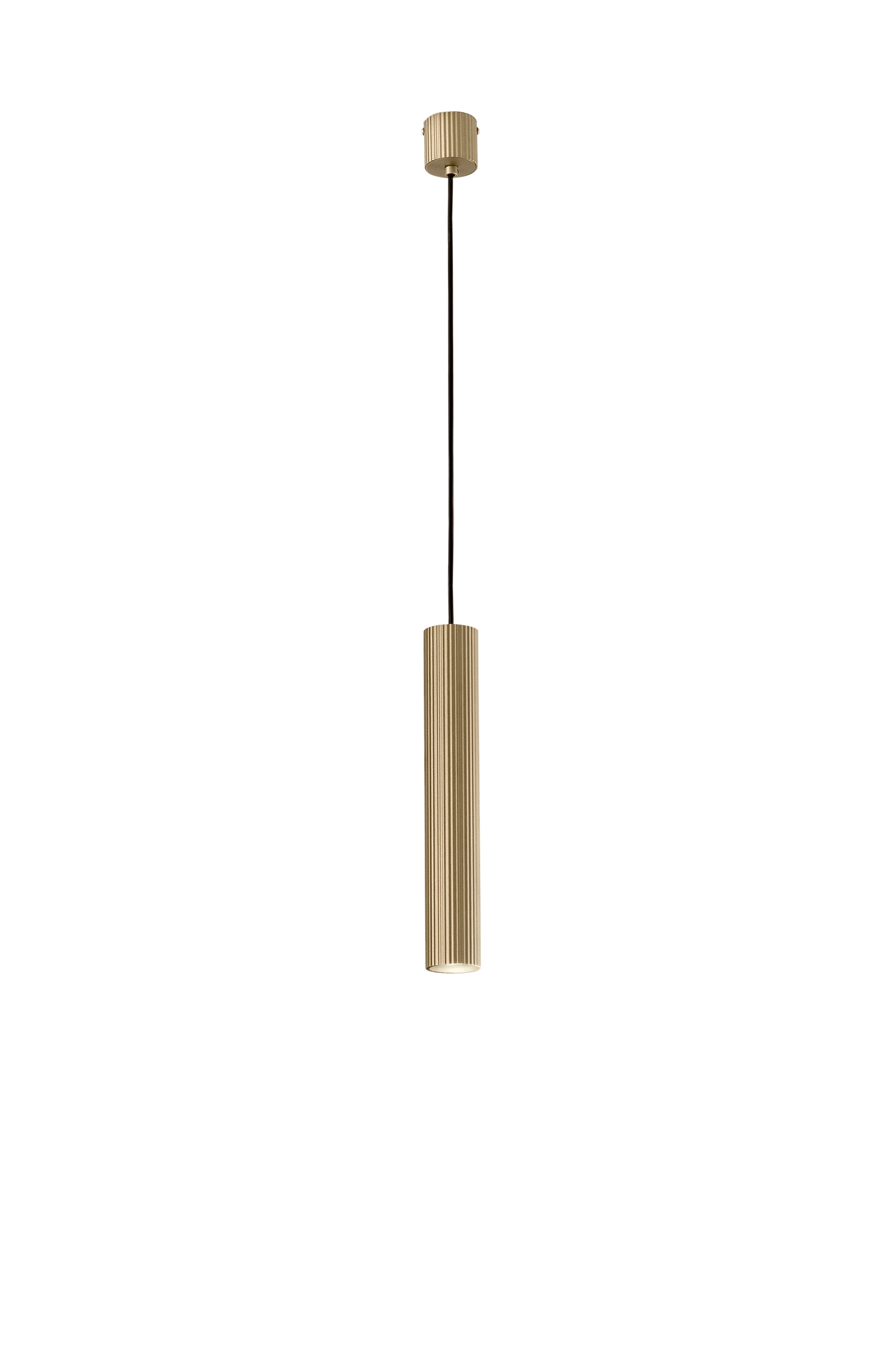 SOSPENSIONE LORD ORO IN ACCIAIO+ALLUMINIO 1XGU10 25W 10X10X240CM