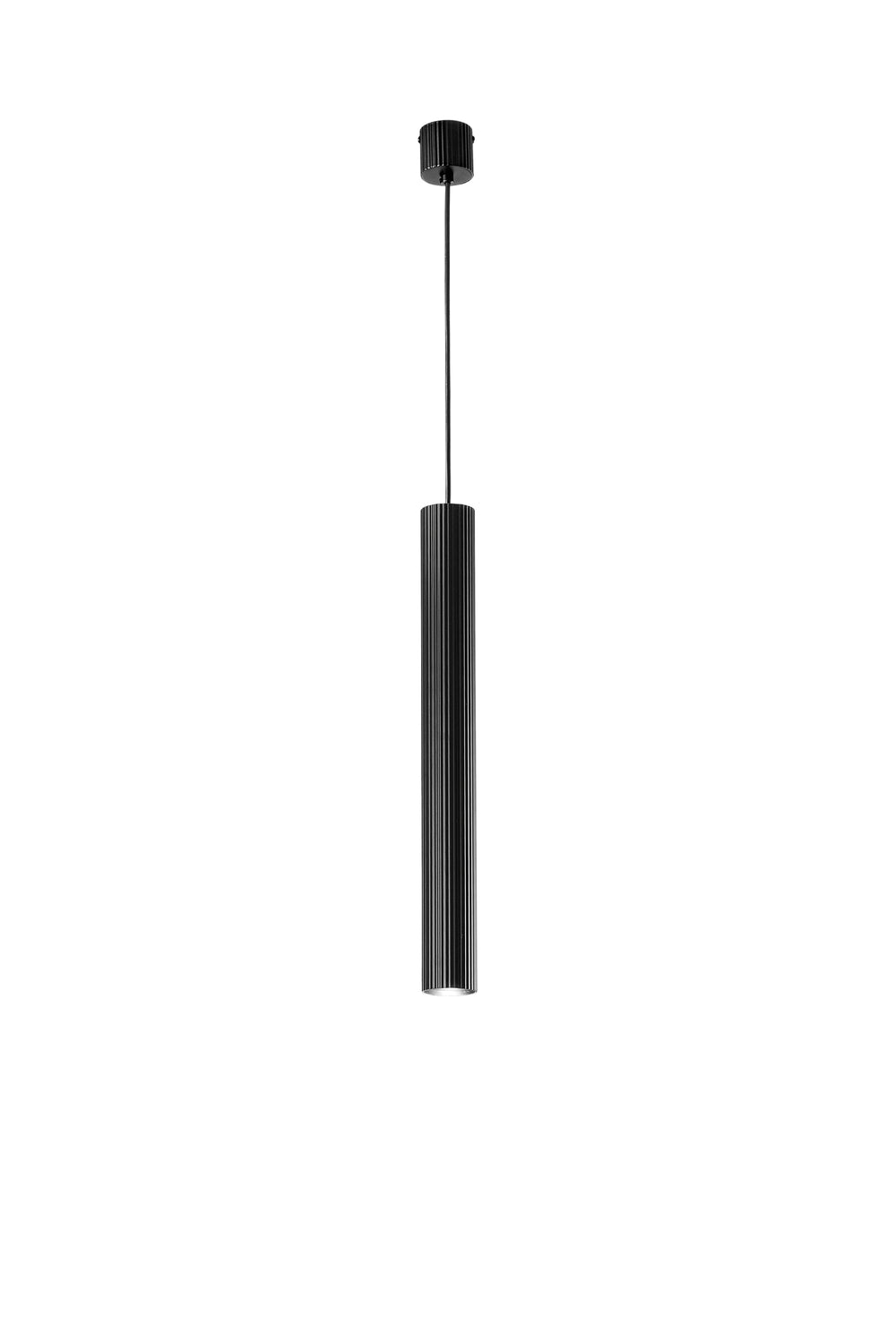 SOSPENSIONE LORD NERA IN ACCIAIO+ALLUMINIO 1XGU10 25W 10X10X255CM