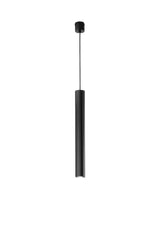 SOSPENSIONE LORD NERA IN ACCIAIO+ALLUMINIO 1XGU10 25W 10X10X255CM
