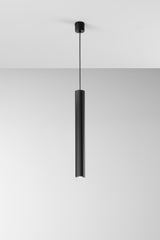 SOSPENSIONE LORD NERA IN ACCIAIO+ALLUMINIO 1XGU10 25W 10X10X255CM