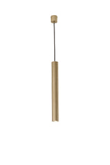 "Sospensione LORD oro in acciaio e alluminio punto luce singolo h 255cm."