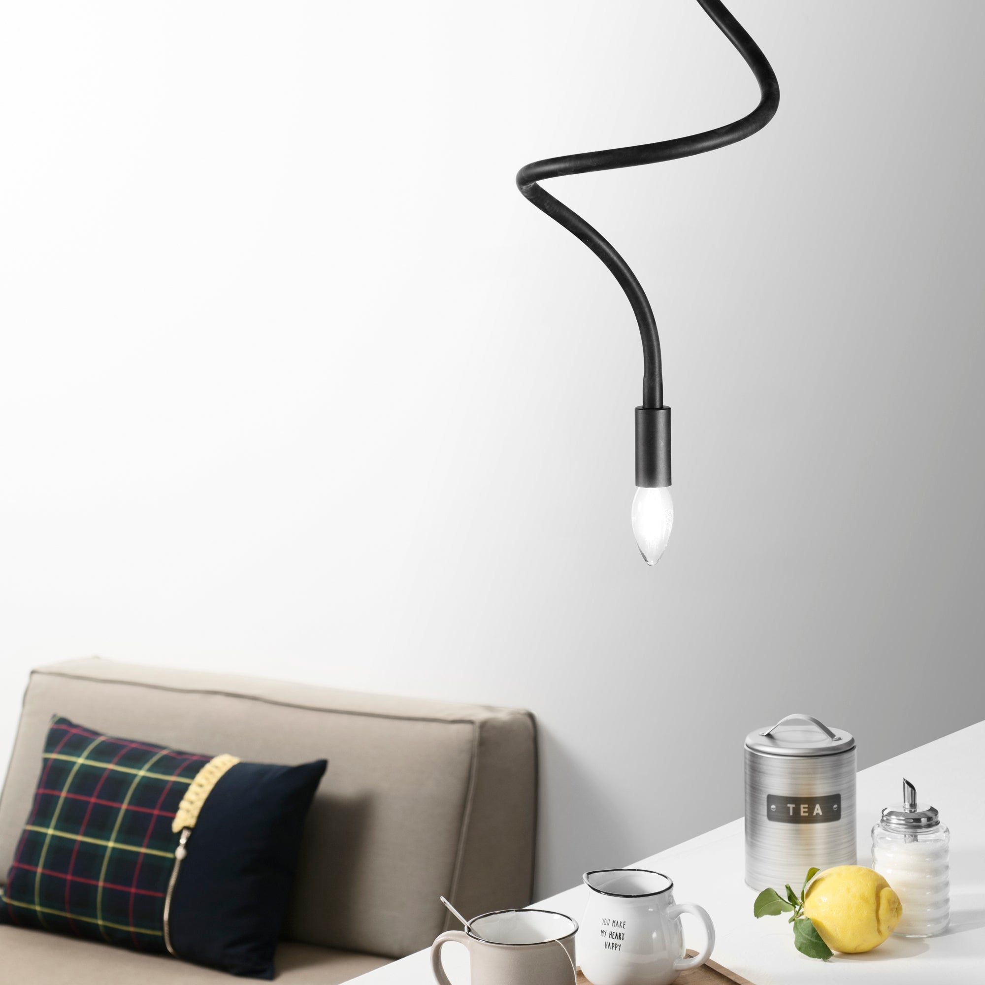 PLAFONIERA LOVER NERA 1XE14 10X10X100CM