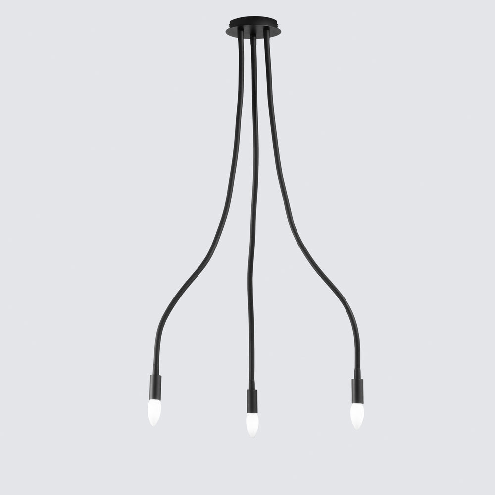 PLAFONIERA LOVER NERA 3XE14 15X15X100CM