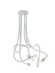 "Plafoniera LOVER in metallo bianco con 6 bracci flessibile"