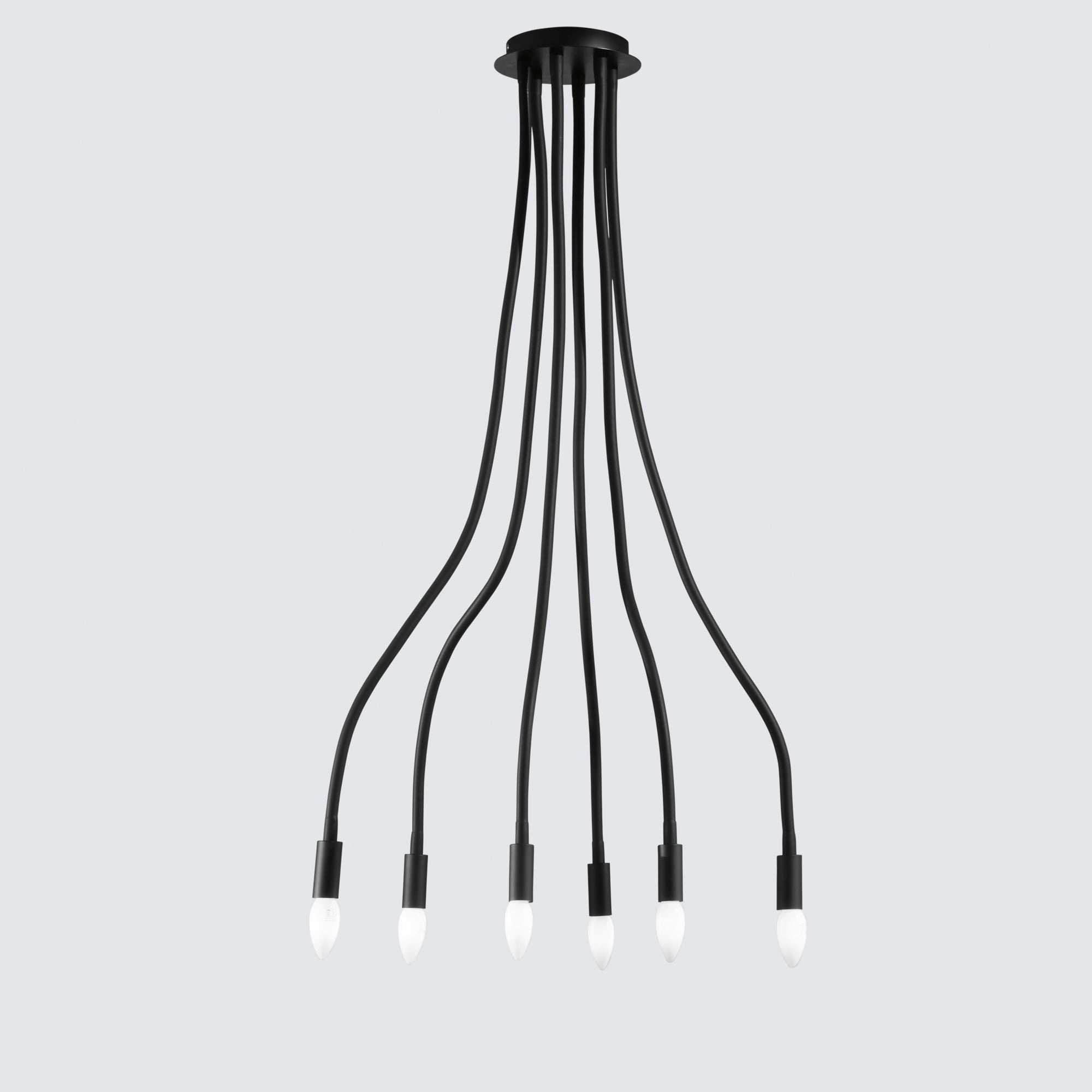PLAFONIERA LOVER NERA 6XE14 18X18X100CM
