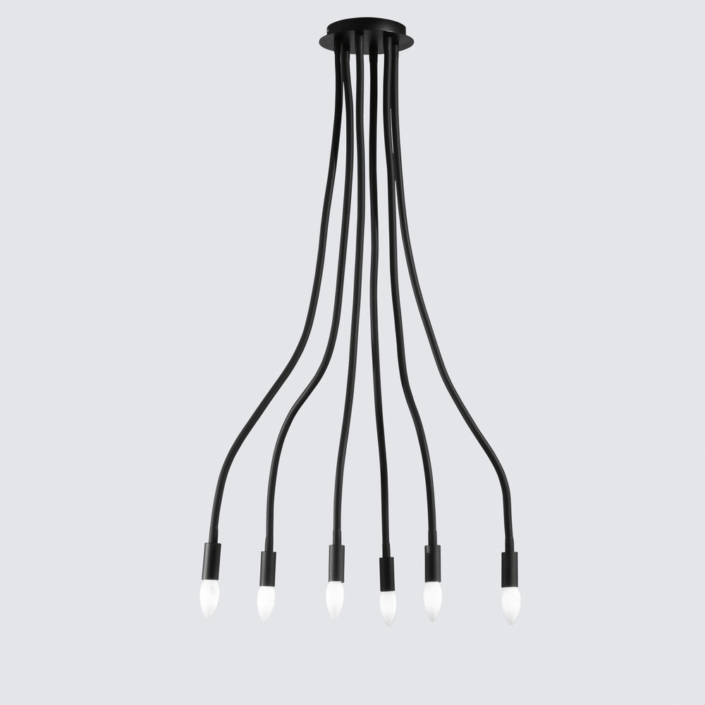 PLAFONIERA LOVER NERA 6XE14 18X18X100CM