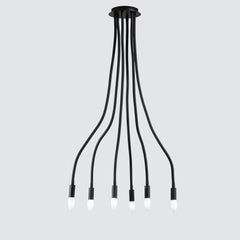 PLAFONIERA LOVER NERA 6XE14 18X18X100CM