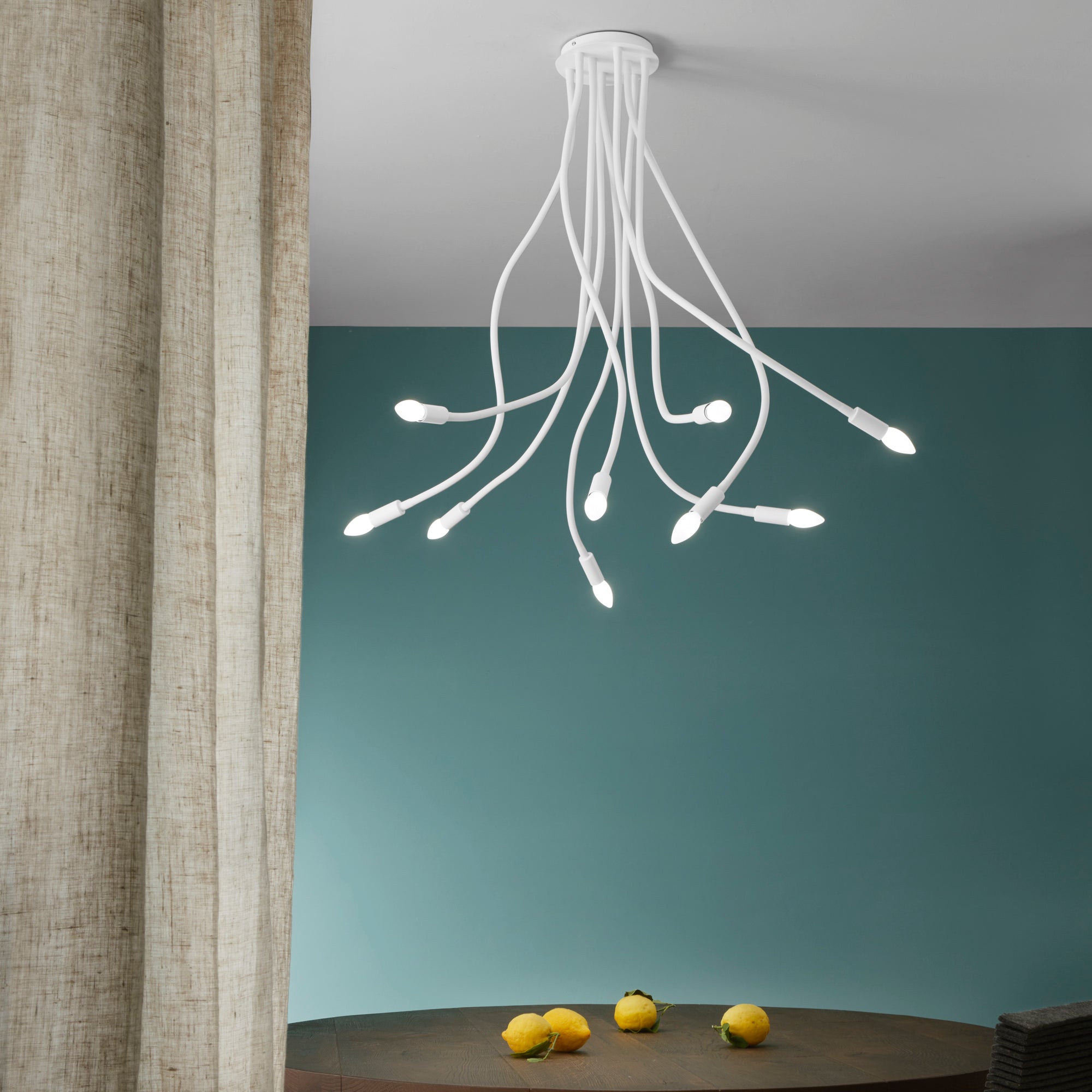 PLAFONIERA LOVER BIANCA 9XE14 20X20X100CM