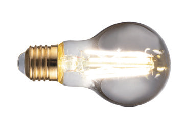 "Lampadina LED E27 A60 in vetro grigio fumè 8W 150 lm  1800K