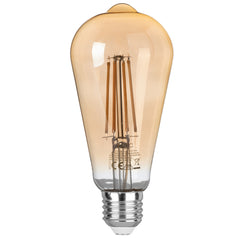 Lampadina LED a filamento ST64 vetro ambrato E27  8W  806 lm 2500K