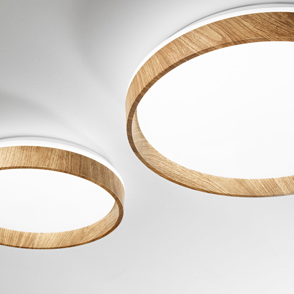 PLAFONIERA LED MADERA LEGNO 38W 6000LM CCT 48X48X8,3CM