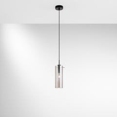 SOSPENSIONE MAGIC NERA/FUME' 1XE27 10X150CM