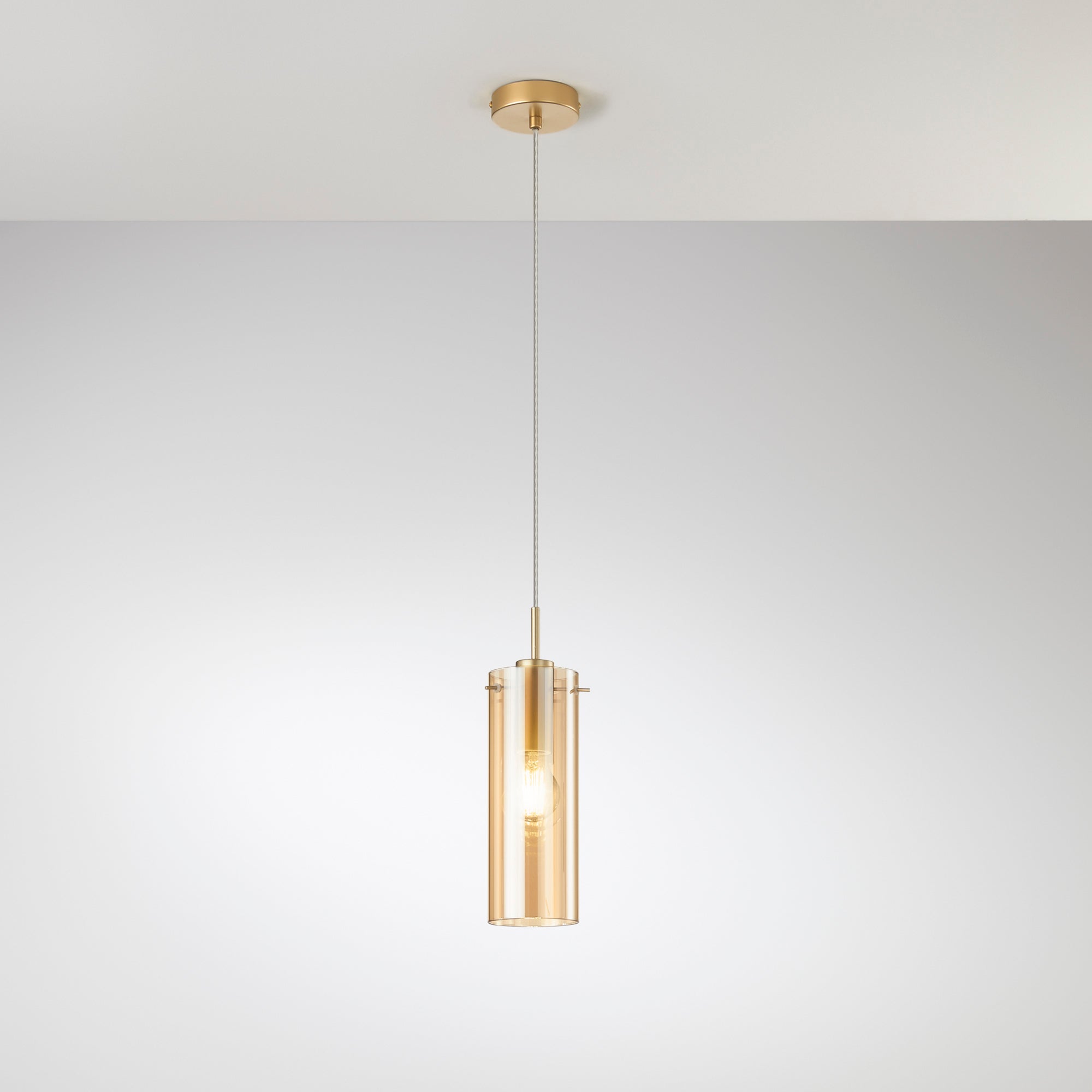 SOSPENSIONE MAGIC ORO/AMBRA 1XE27 10X150CM