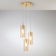SOSPENSIONE MAGIC ORO/AMBRA 3XE27 27,3X27,3X150CM