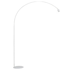 "Piantana curva MAISON in metallo bianco con punto luce orientabile"