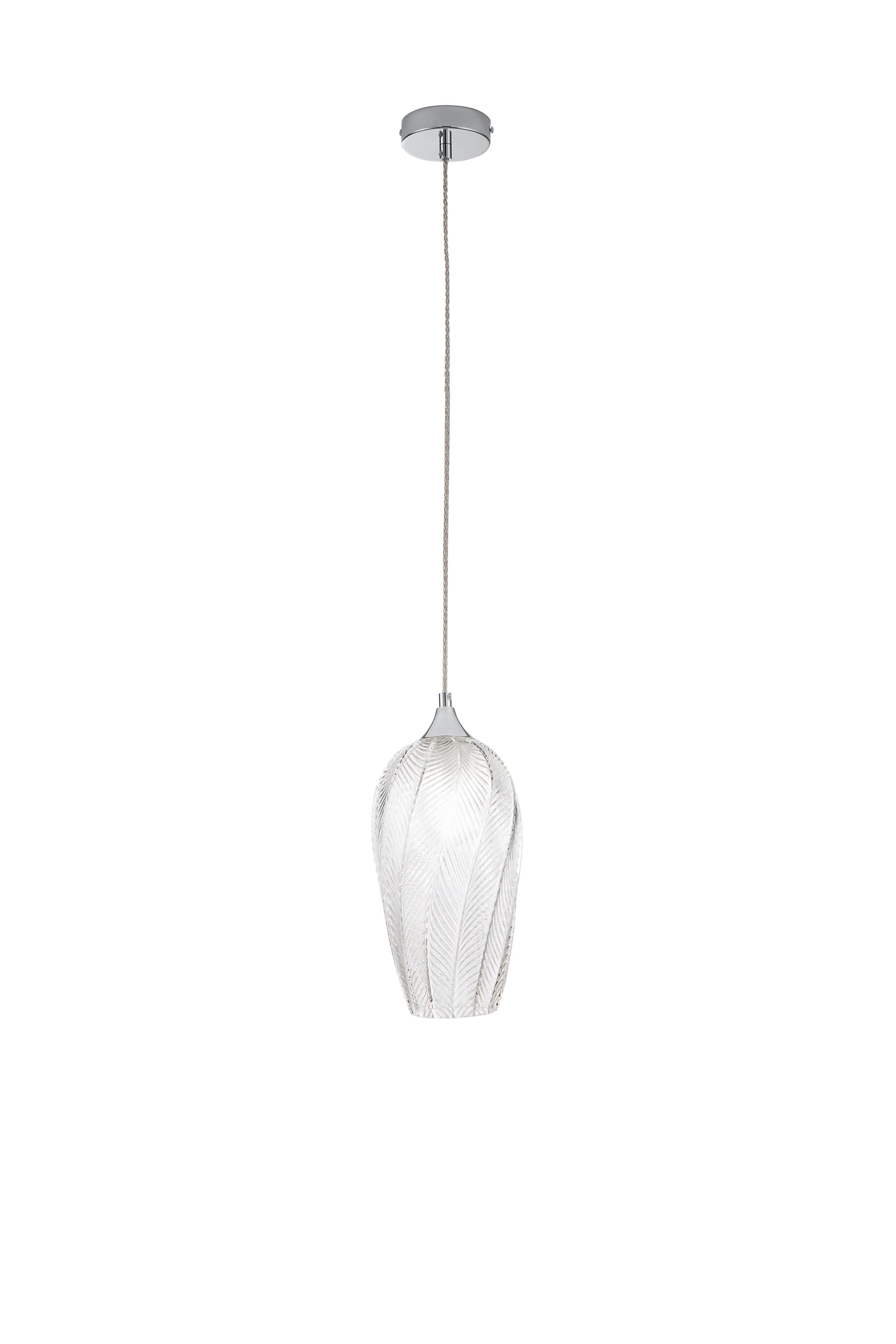 "Sospensione MAJESTY  transparente in vetro 1 punto luce"