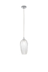 "Sospensione MAJESTY  transparente in vetro 1 punto luce"