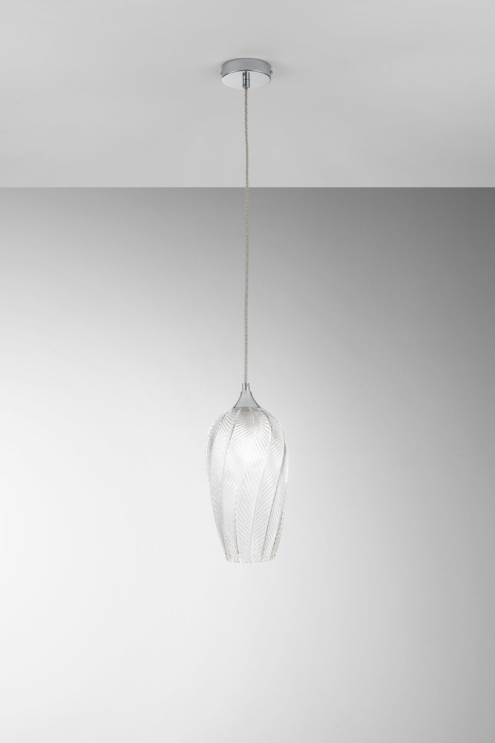 SOSPENSIONE MAJESTY TRASPARENTE IN VETRO 1XE27 16X120CM