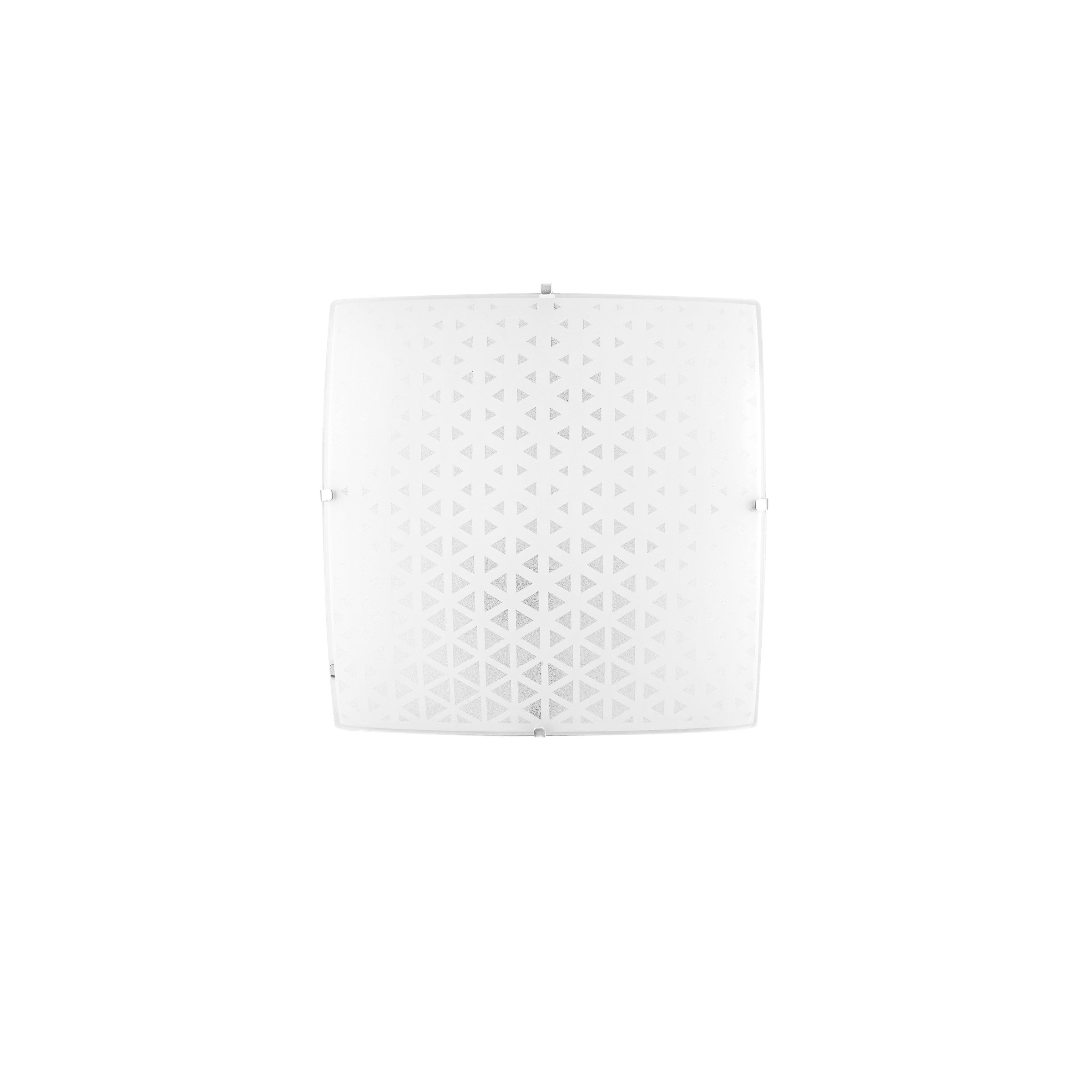 "Plafoniera MAORI in vetro bianco 30x30 cm."