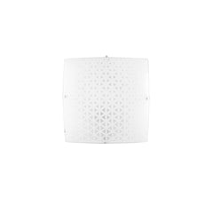 "Plafoniera MAORI in vetro bianco 30x30 cm."