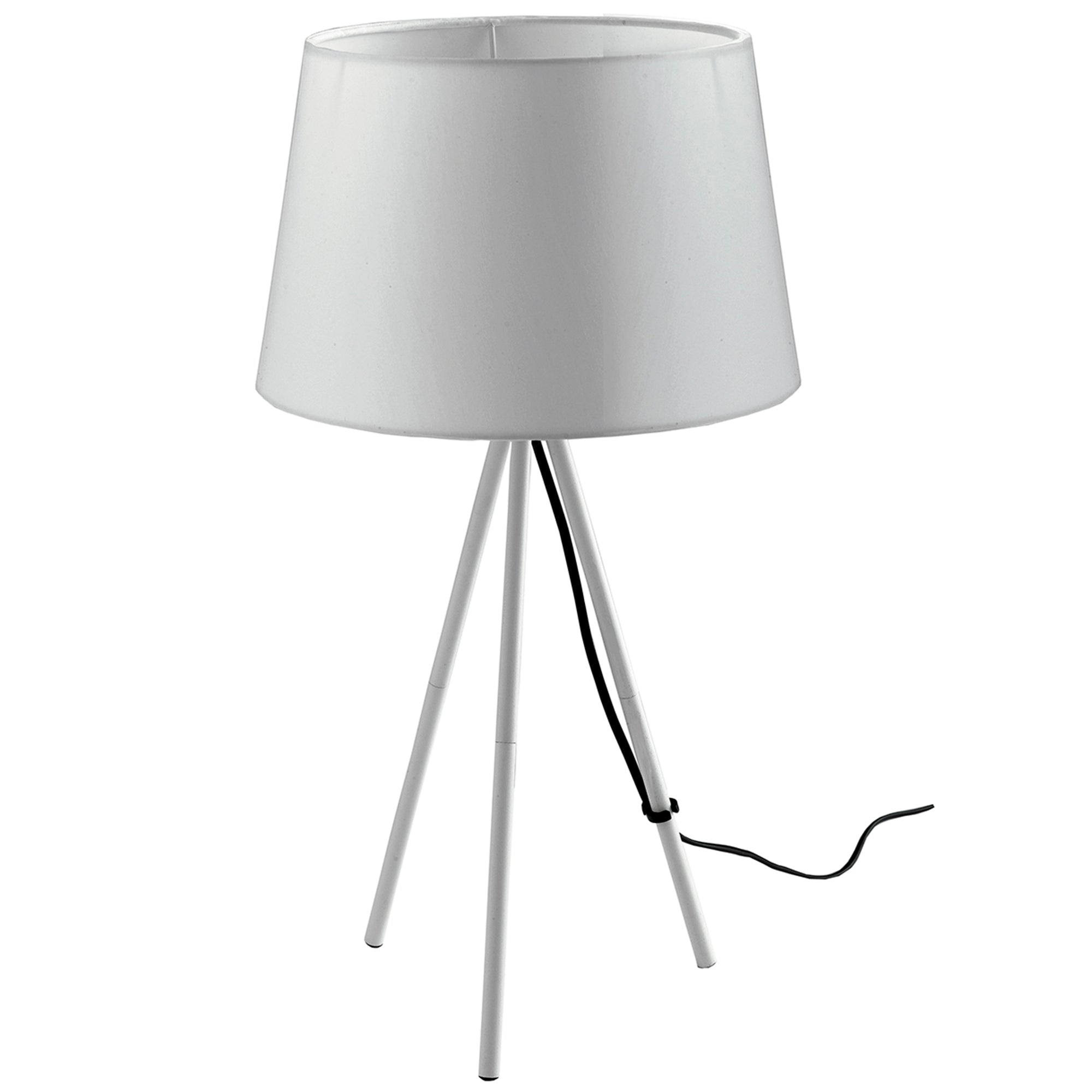 "Base lampada da tavolo MARILYN in metallo bianco 42.7cm."