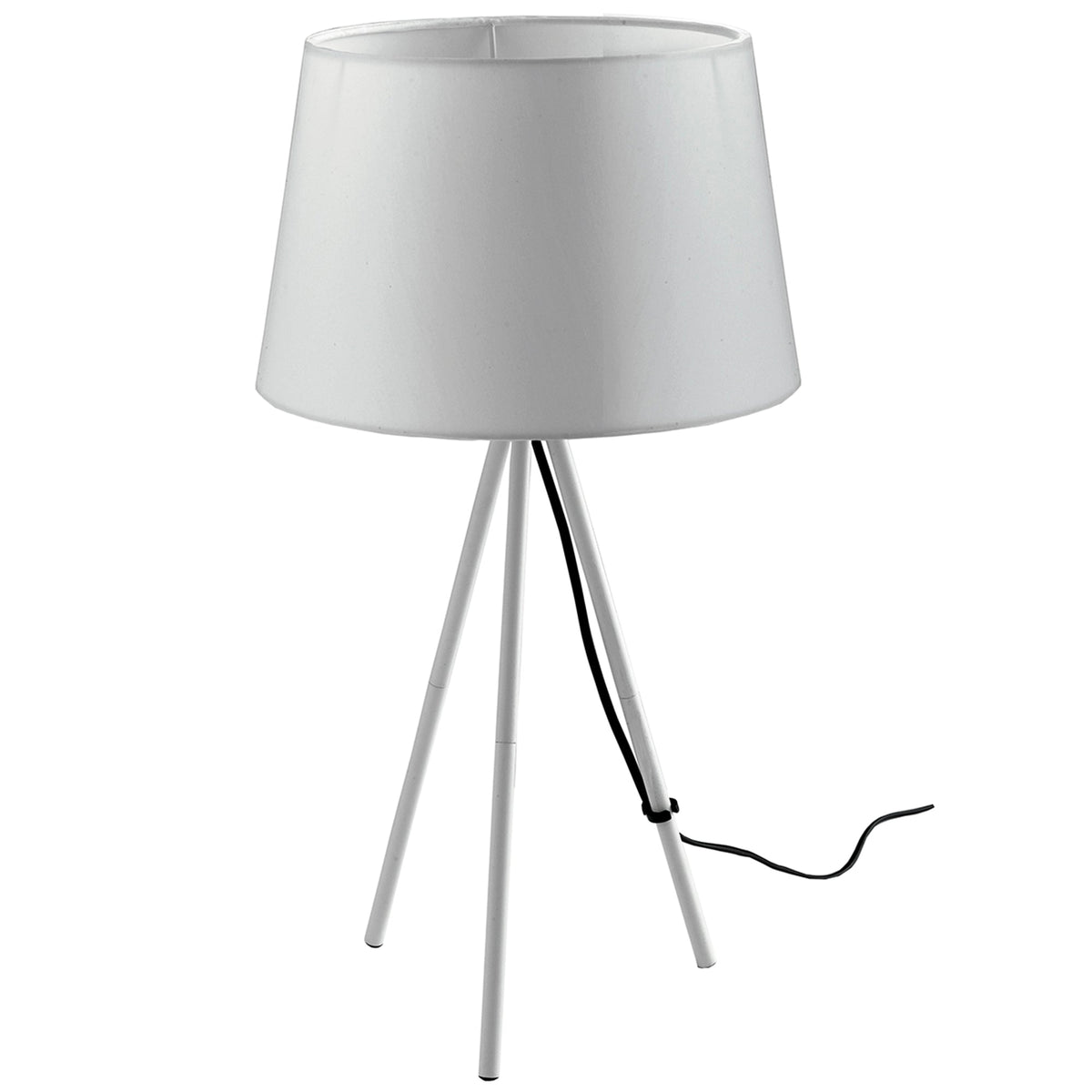 "Base lampada da tavolo MARILYN in metallo bianco 42.7cm."