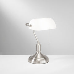 LAMPADA DA TAVOLO MARSHALL BIANCOLATTE 1XE27 26X18X40CM