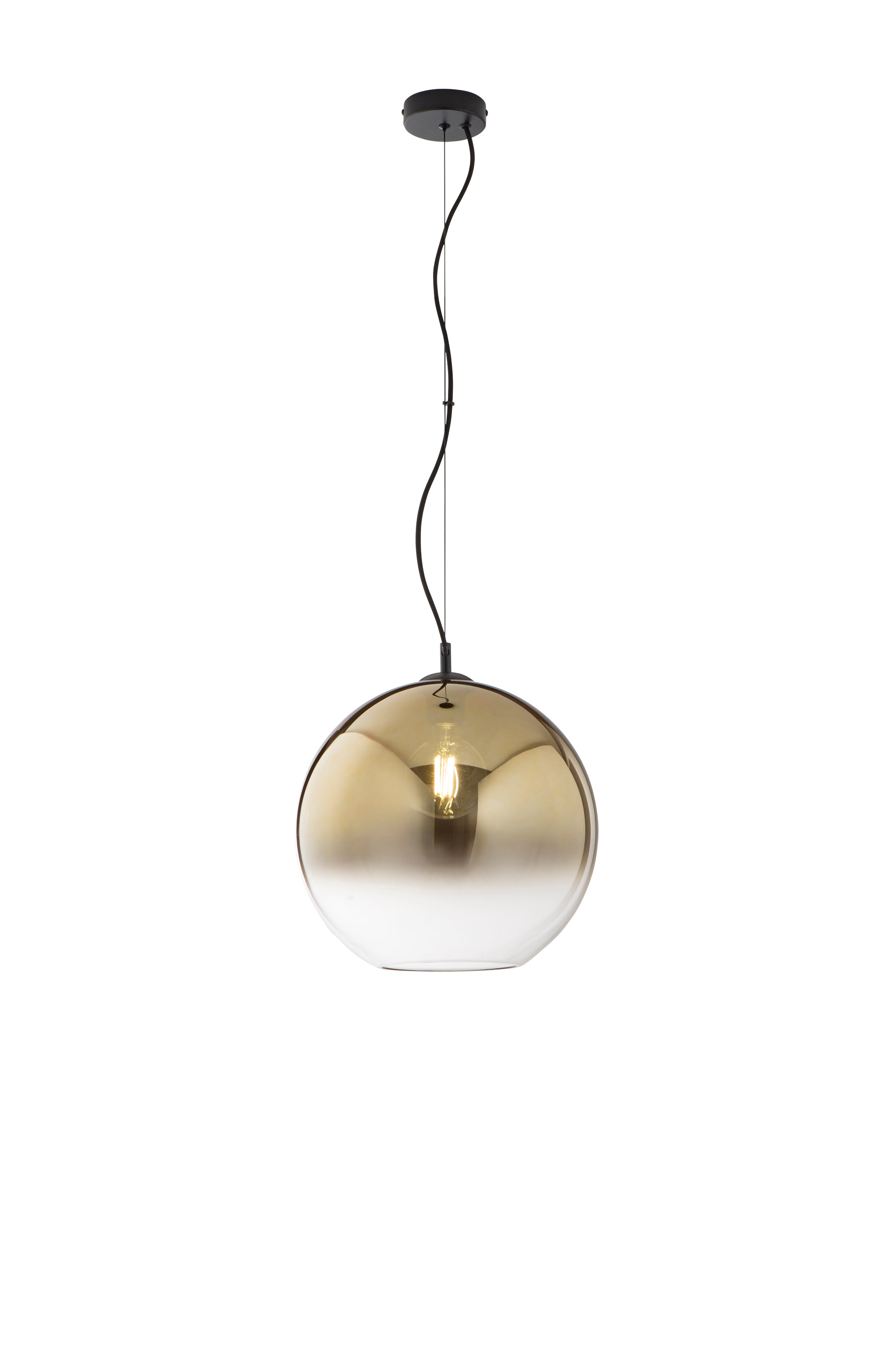 SOSPENSIONE MARTE ORO IN VETRO 1XE27 35X120CM