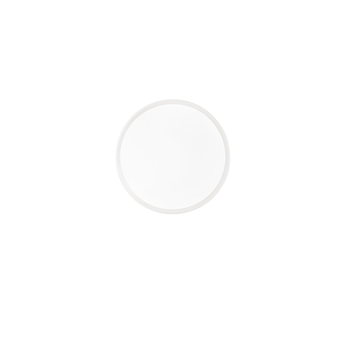 "Plafoniera LED MAYFAIR in alluminio bianco, interruttore CCT Ø 30cm."