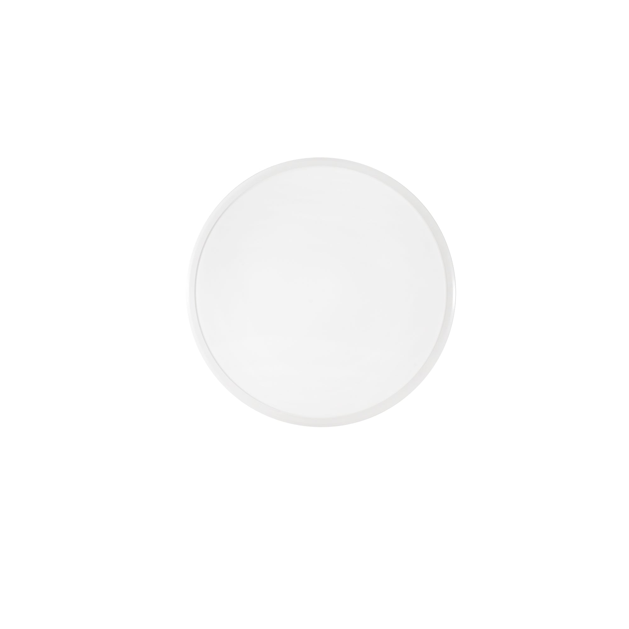 "Plafoniera LED MAYFAIR in alluminio bianco, interruttore CCT Ø 40cm."
