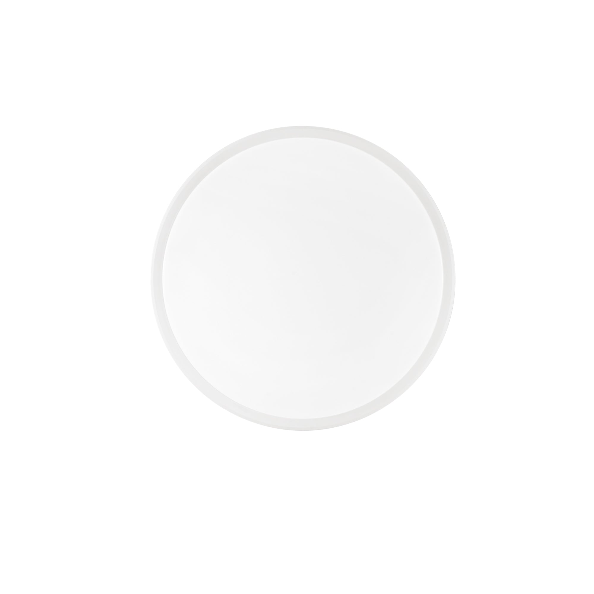 "Plafoniera LED MAYFAIR in alluminio bianco, interruttore CCT Ø 50cm."