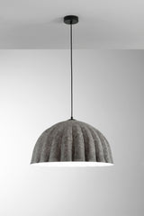 SOSPENSIONE MIDI IN FELTRO GRIGIO/BIANCO CAVO 2M PARALUME 53CM 1XE27
