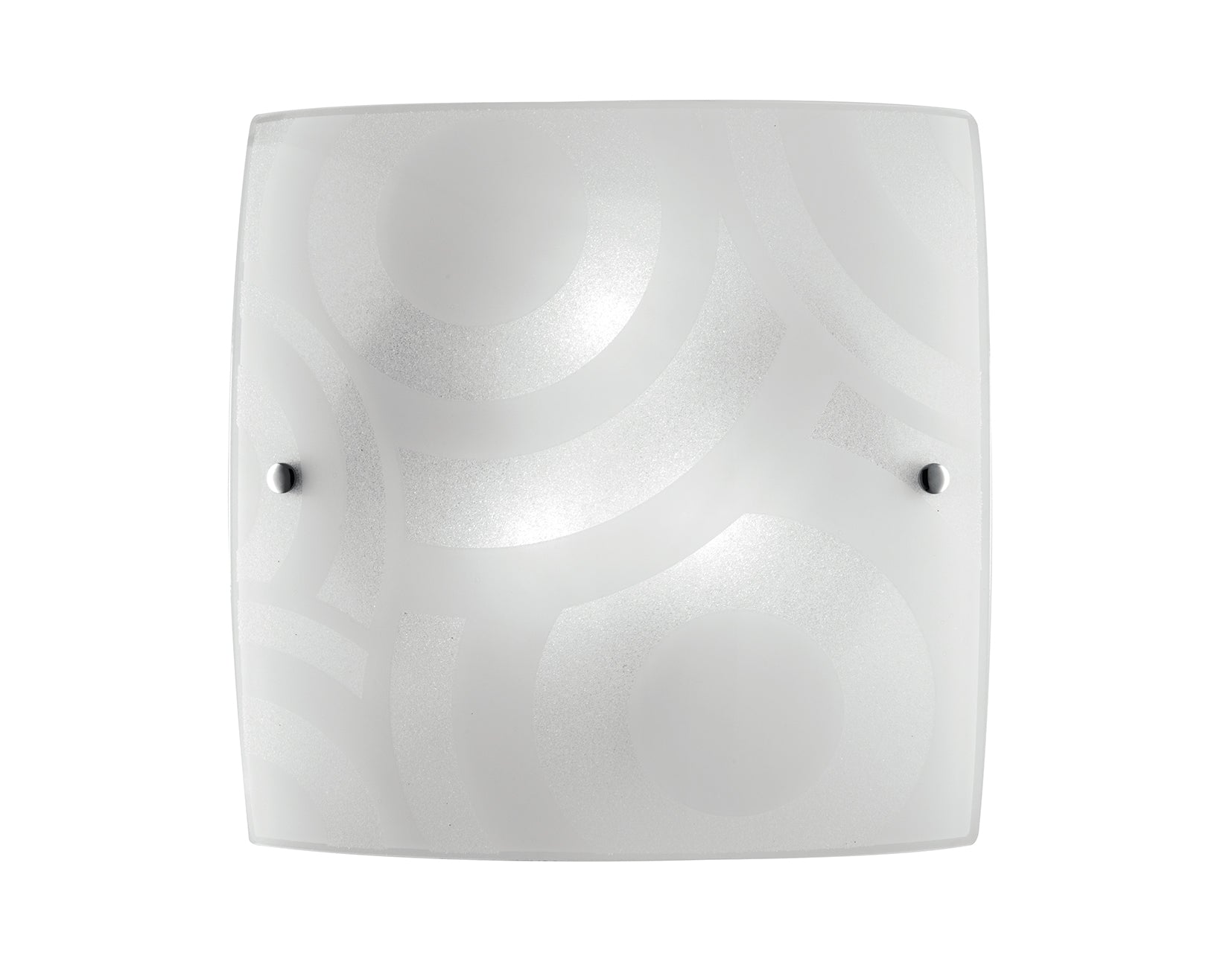 "Plafoniera MIRO' qudrata in vetro bianco 30 cm."