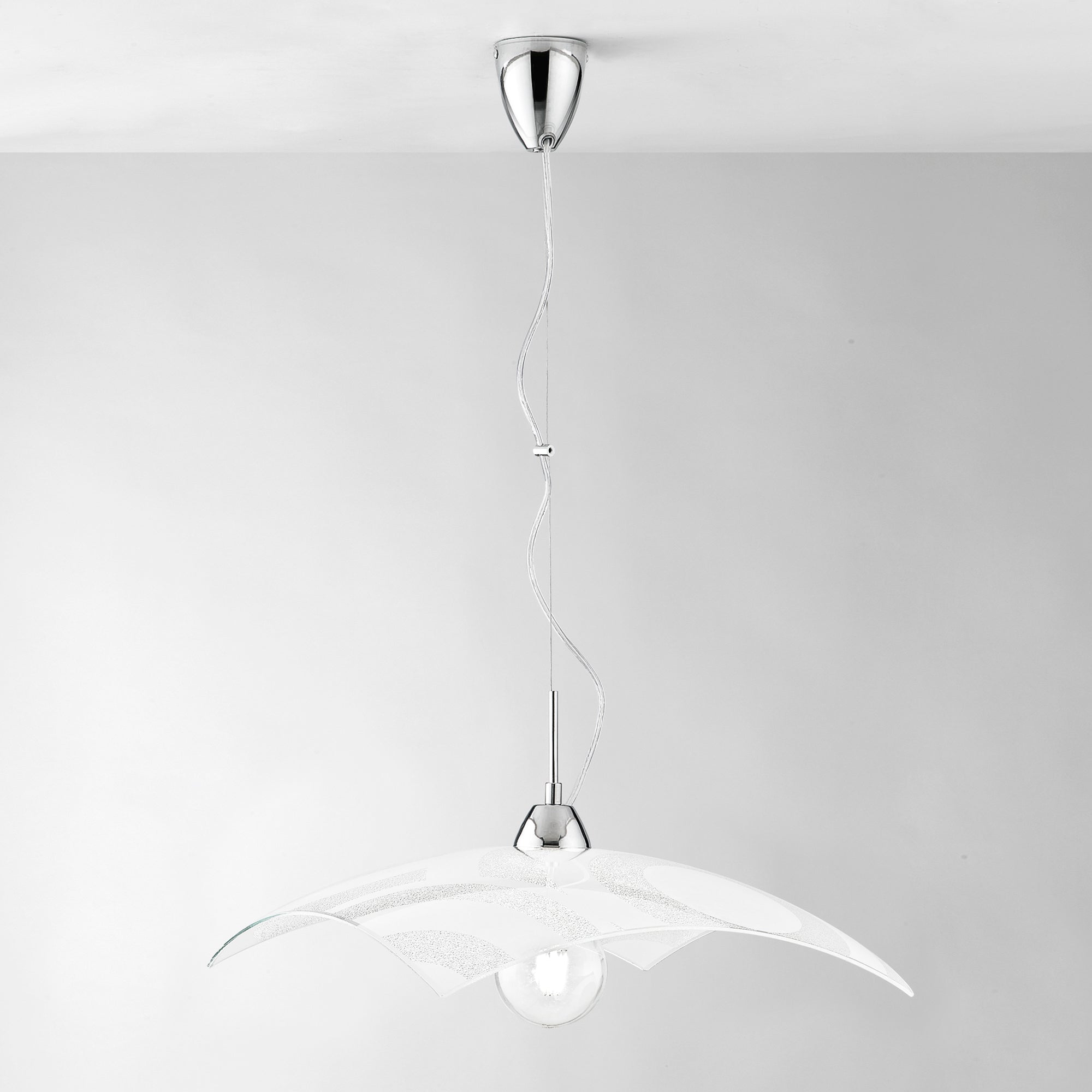 SOSPENSIONE MIRO' BIANCA 1XE27 45X45X110CM