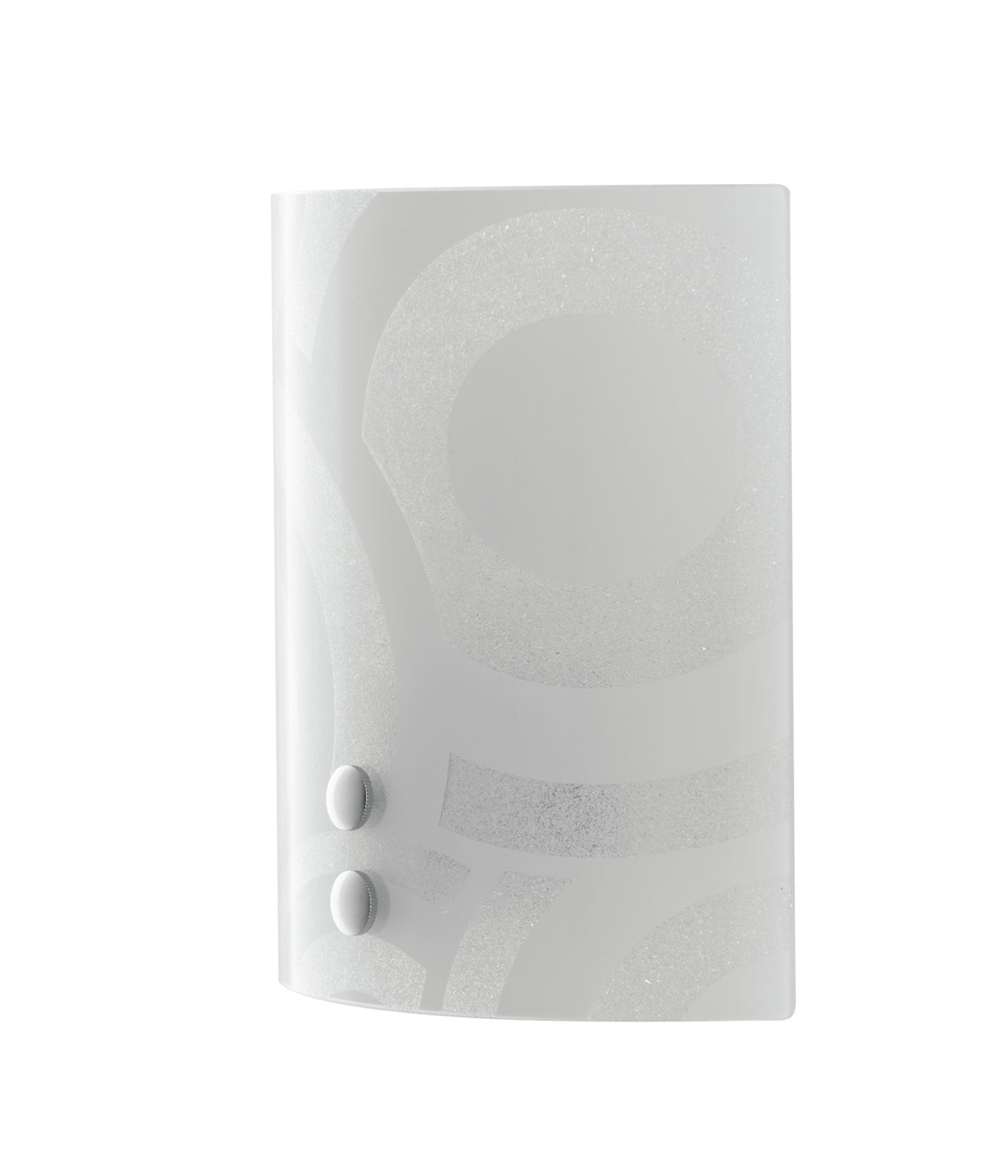 "Applique MIRO' quadrata in vetro bianco 23cm."