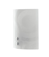"Applique MIRO' quadrata in vetro bianco 23cm."