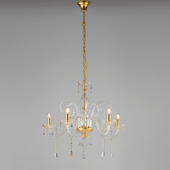 LAMPADARIO MONALISA ORO 5XE14 70X145CM