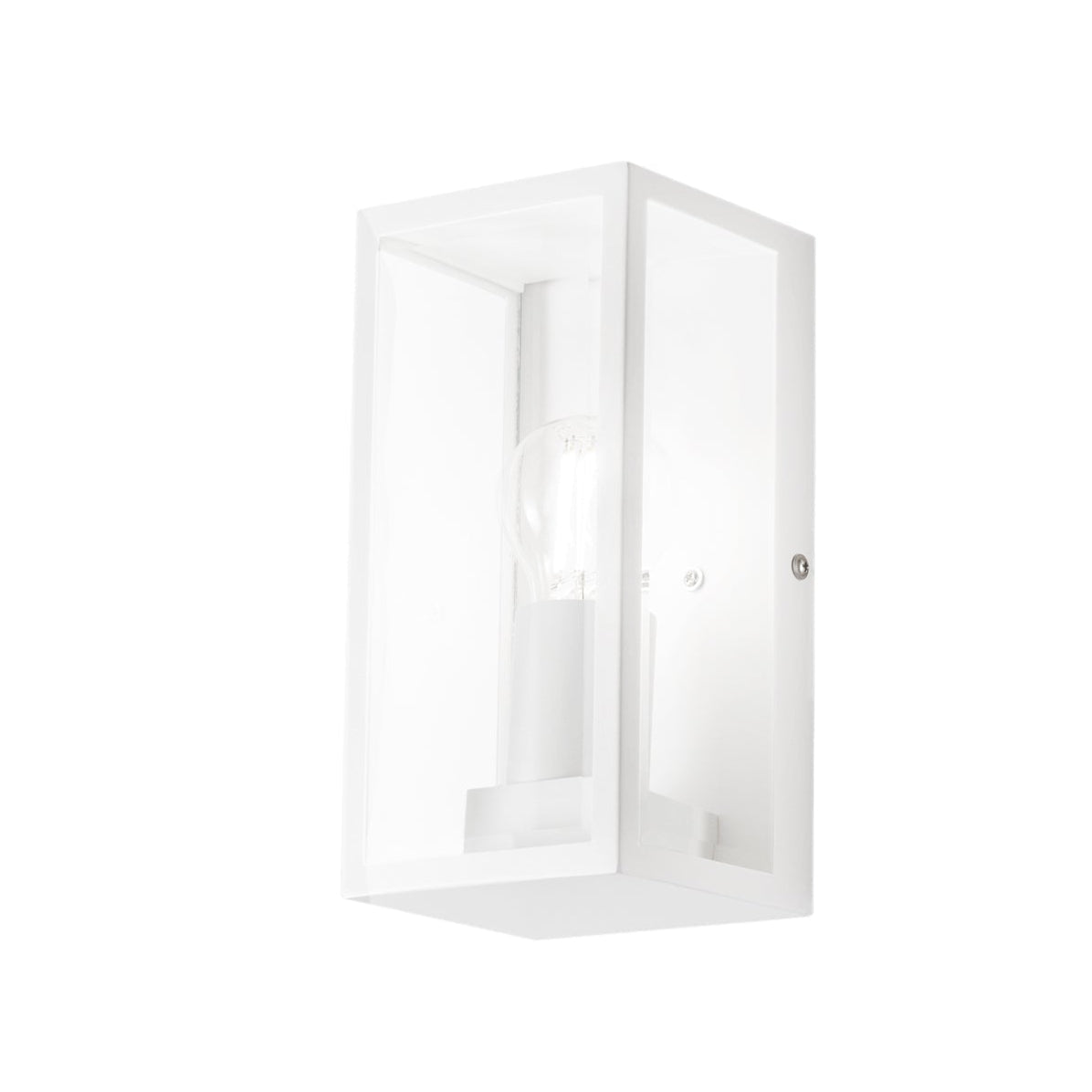 "Applique da esterno MONDRIAN in metallo bianco e vetro"