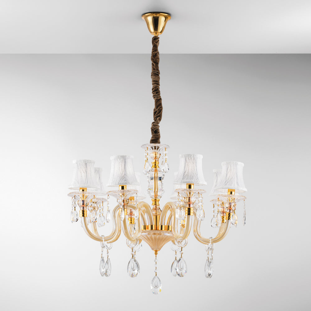 LAMPADARIO MONET ORO 8XE14 73X128CM