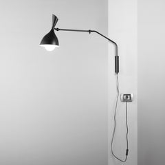 APPLIQUE MORGAN NERA 1XE27 74,5X18X53CM