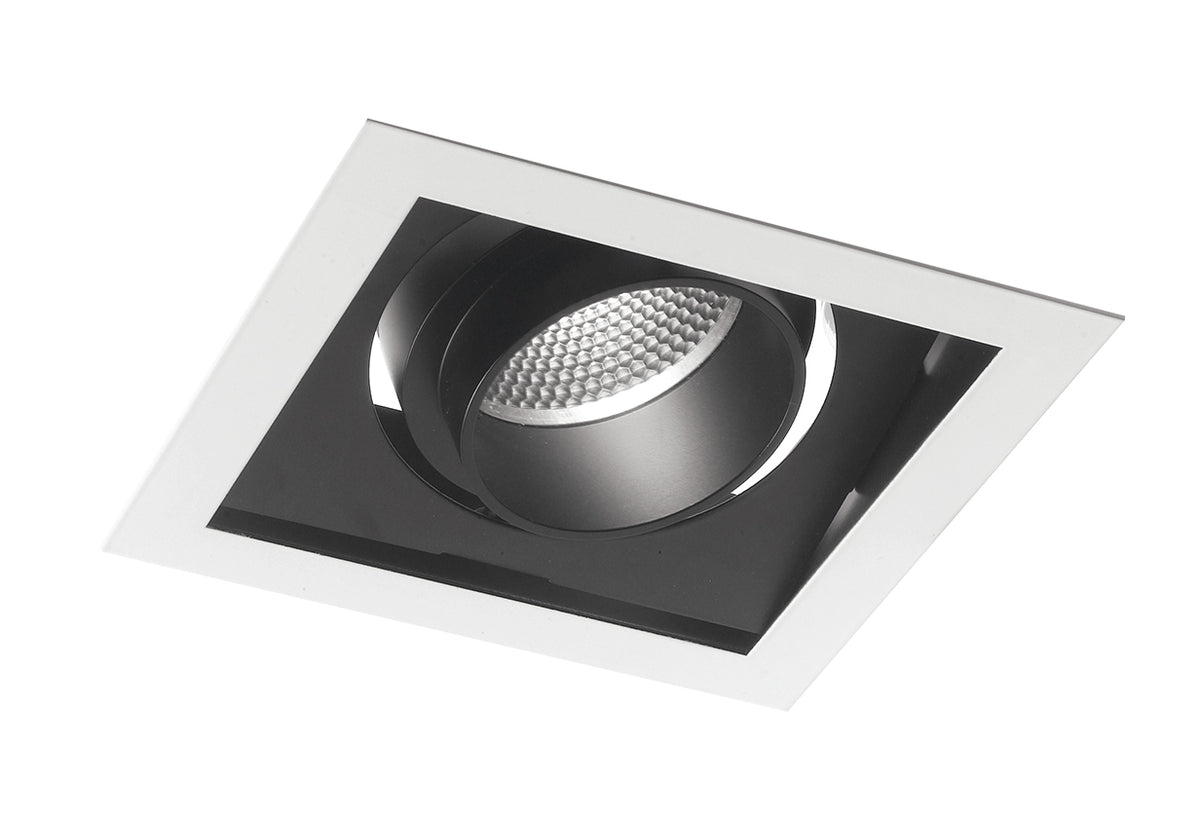 "Incasso LED APOLLO antiriflesso nero con luce orientabile 45W luce calda"