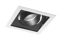 "Incasso LED APOLLO antiriflesso nero con luce orientabile 45W luce calda"