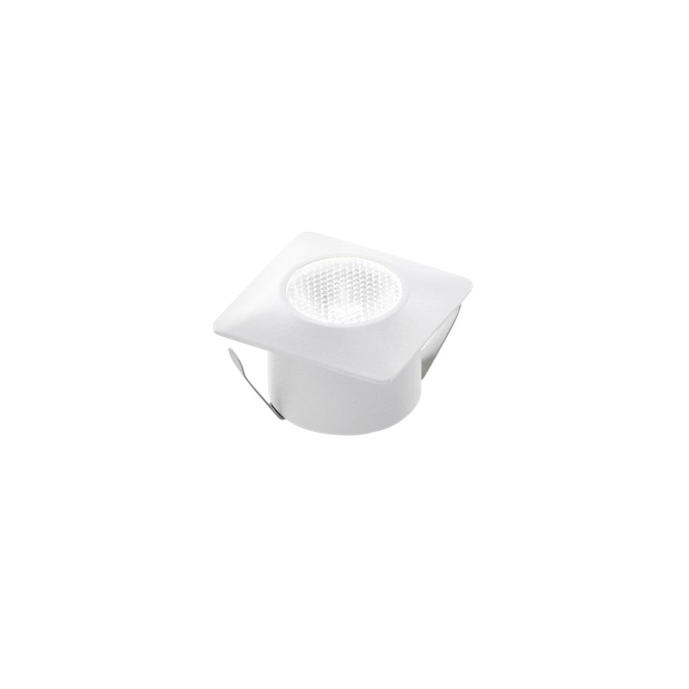 "Incasso LED ASSO quadrato in alluminio bianco luce calda"