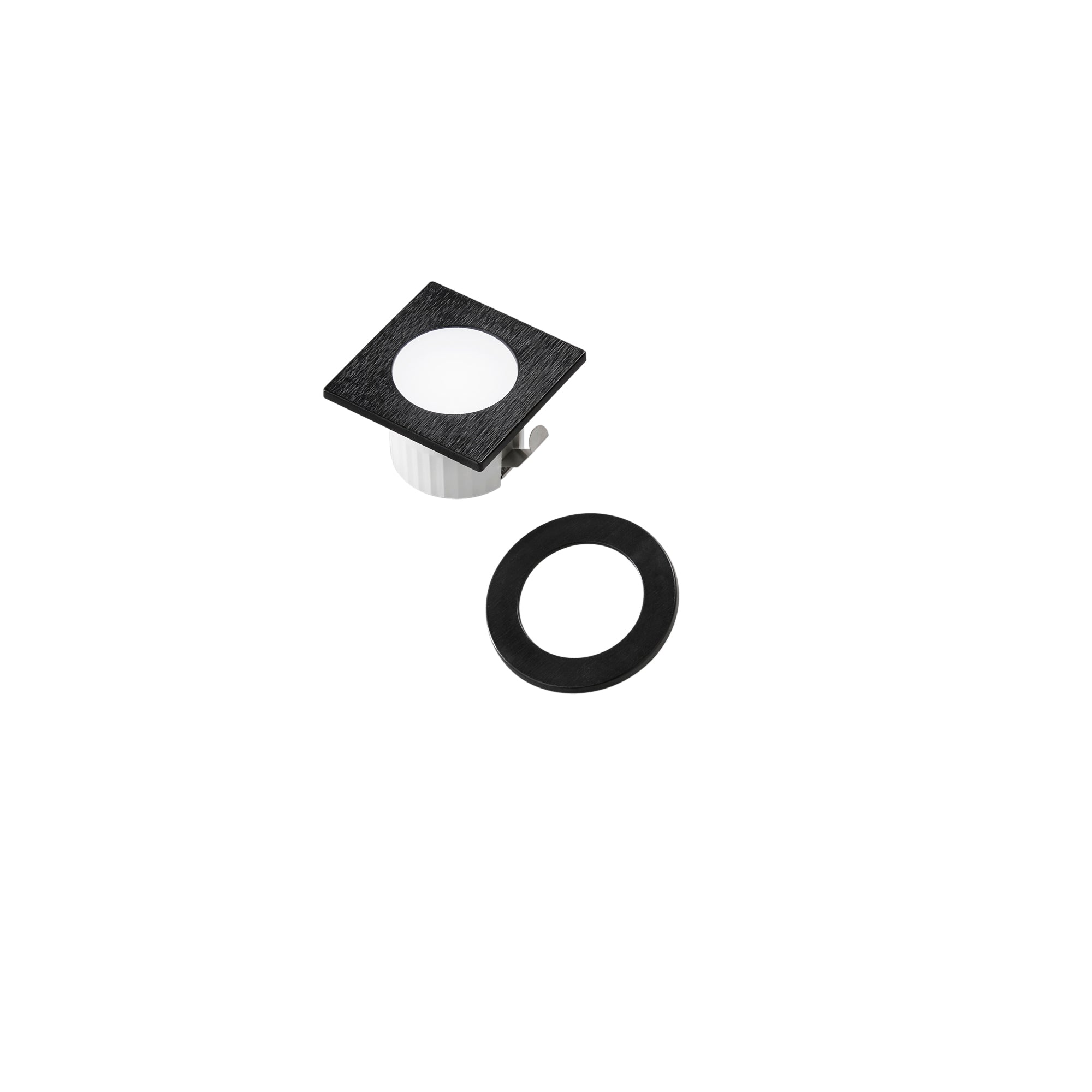 "Faretto ad incasso LED DAMA nero con doppia ghiera intercambiabile inclusa 3W luce naturale (4000K)"