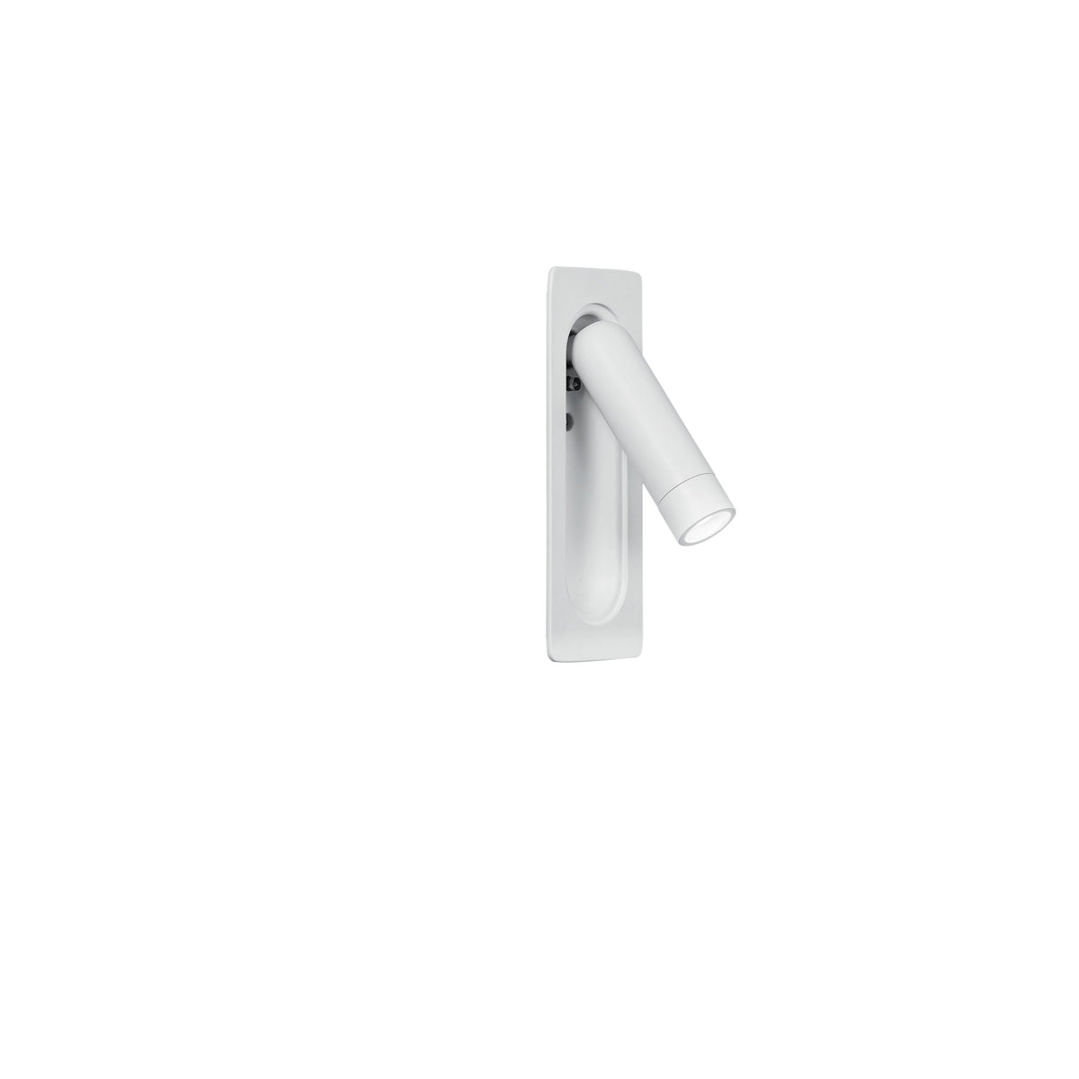 "Applique LED DEFOE ad incasso in alluminio bianco con punto luce estraibile e orientabile"