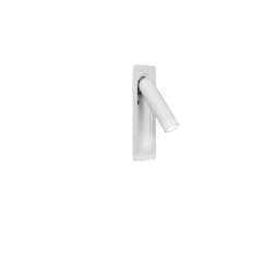 "Applique LED DEFOE ad incasso in alluminio bianco con punto luce estraibile e orientabile"