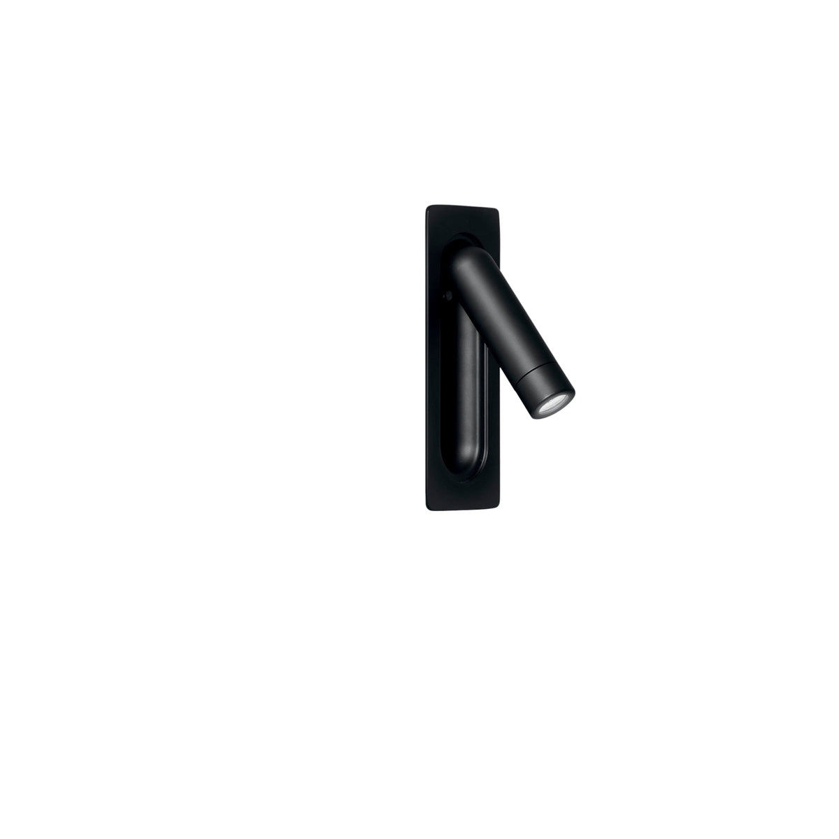 "Applique LED DEFOE ad incasso in alluminio nero con punto luce estraibile e orientabile"