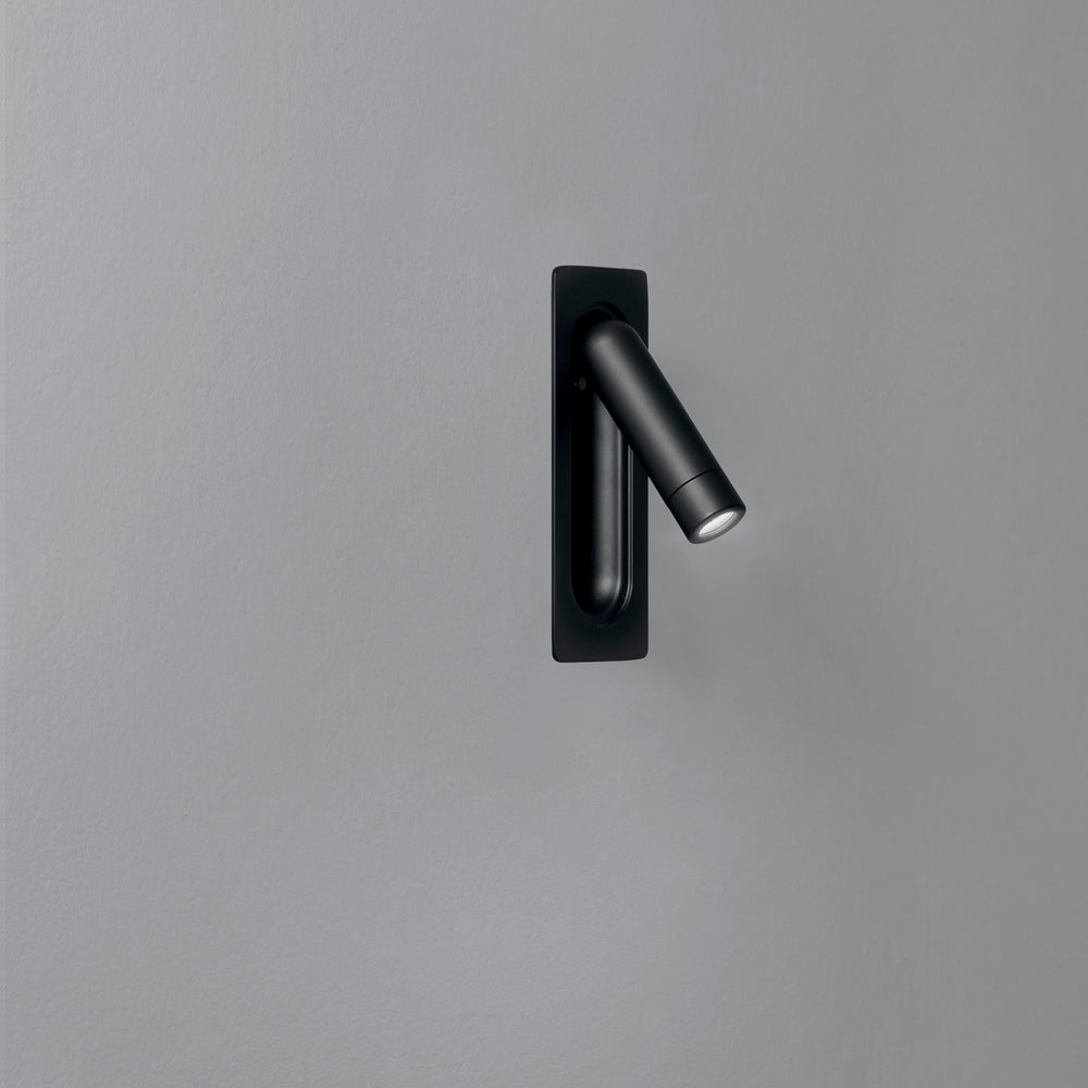 APPLIQUE LED AD INCASSO ORIENTABILE DEFOE NERA 3W 300LM 3000K 6,7X14X16,9CM
