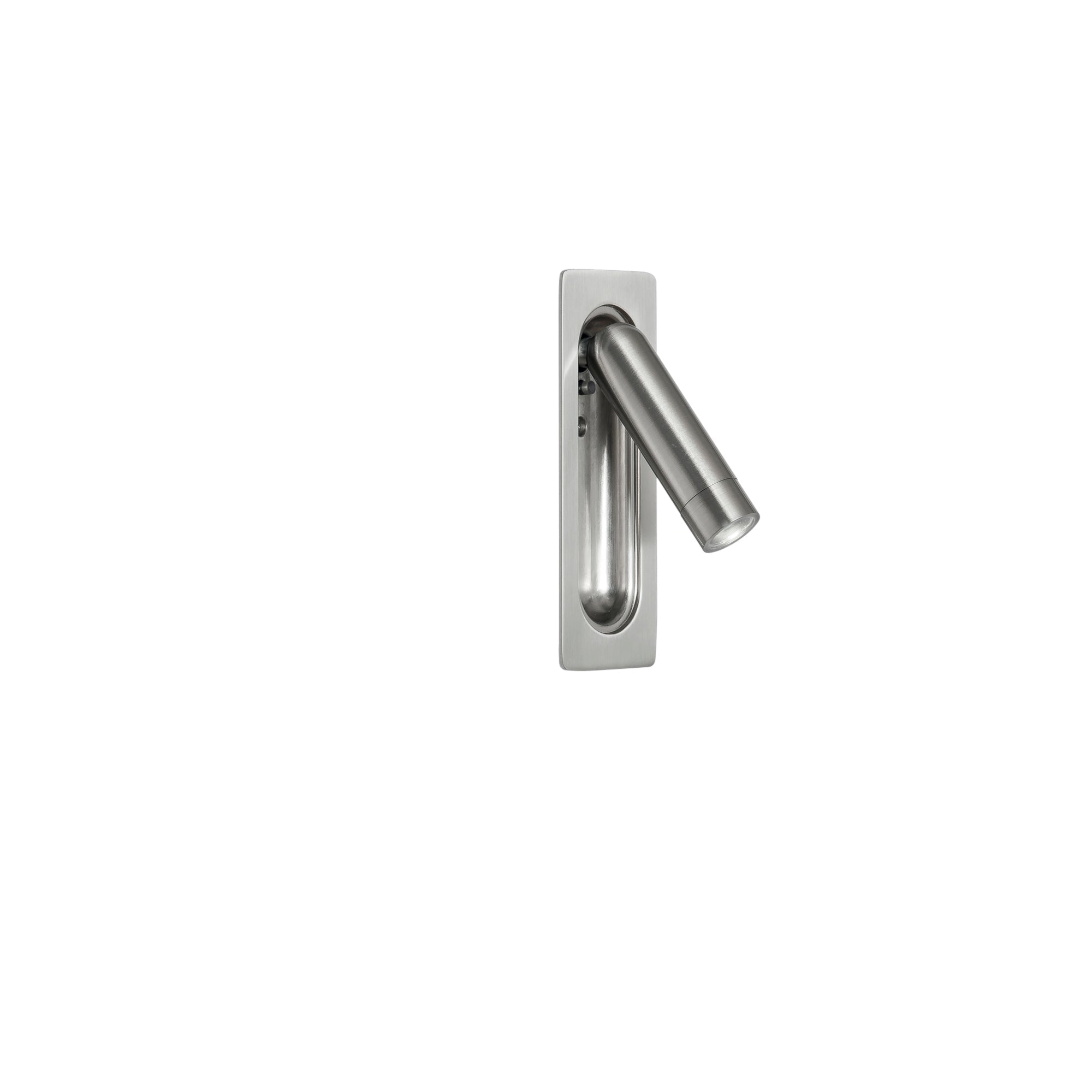 "Applique LED DEFOE ad incasso in alluminio nichel con punto luce estraibile e orientabile"