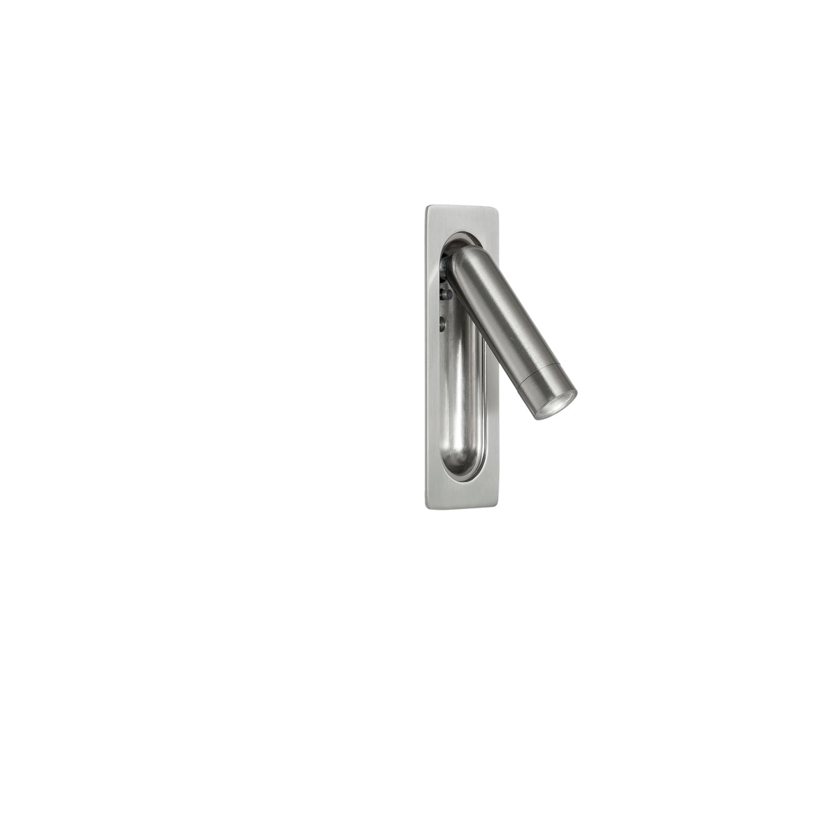 "Applique LED DEFOE ad incasso in alluminio nichel con punto luce estraibile e orientabile"